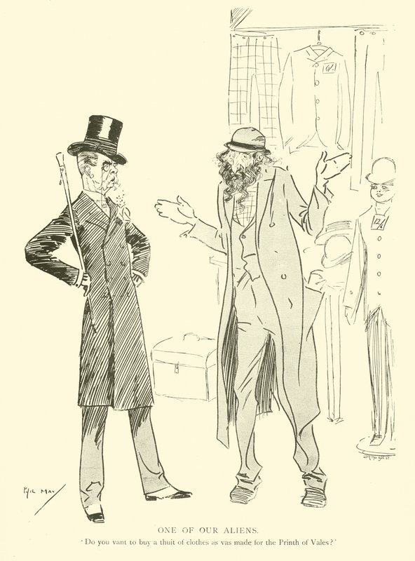 Cartoon by Phil May, from the 1890s by Phil May