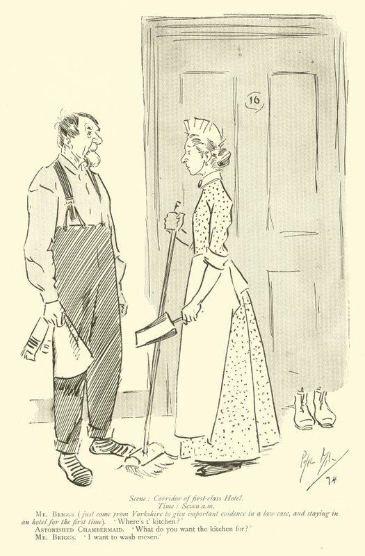 Cartoon by Phil May, from the 1890s by Phil May
