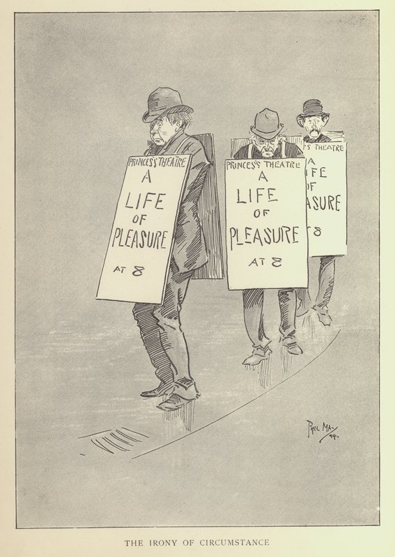 Cartoon by Phil May, from the 1890s by Phil May