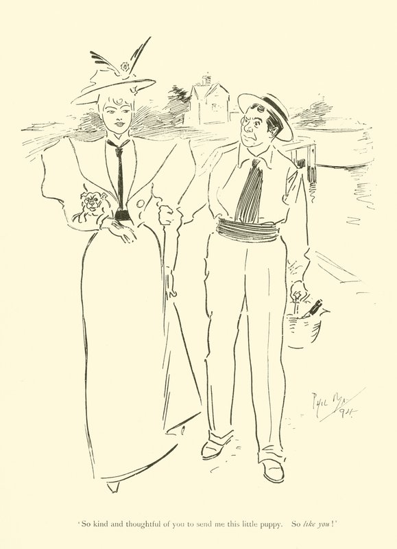 Cartoon by Phil May, from the 1890s by Phil May