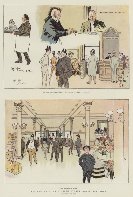 Western Ways, in a Fifth Avenue Hotel, New York by Phil May