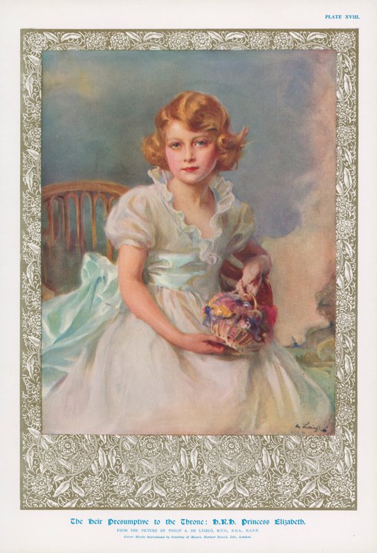 Princess Elizabeth, Eldest Daughter of King George VI, Future Queen Elizabeth II by Philip de László