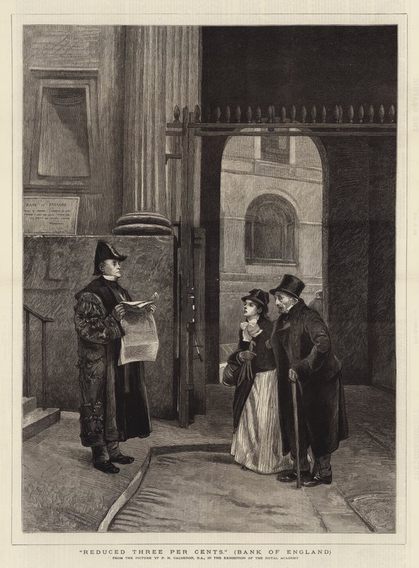 Reduced Three Per Cents, Bank of England by Philip Hermogenes Calderon