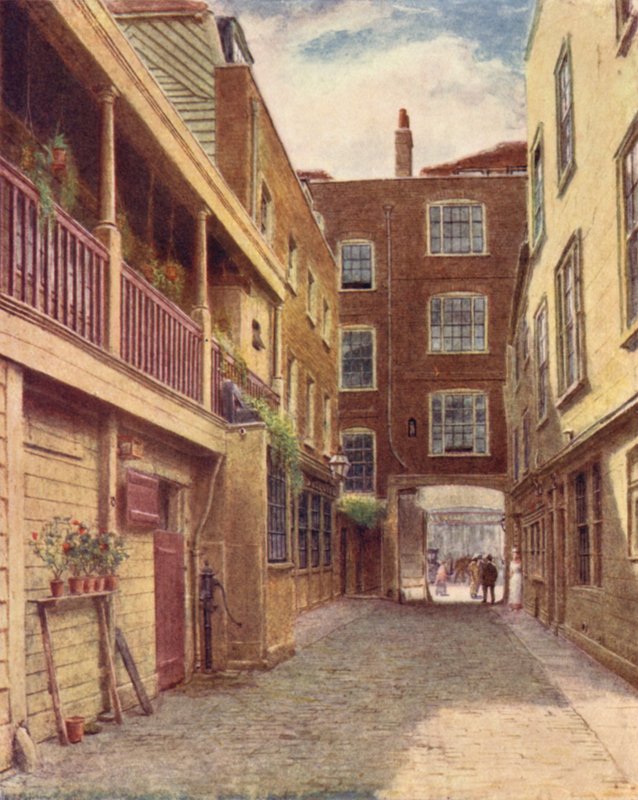 Yard of Old Bell Inn, Holborn, from North, 1897 by Philip Norman