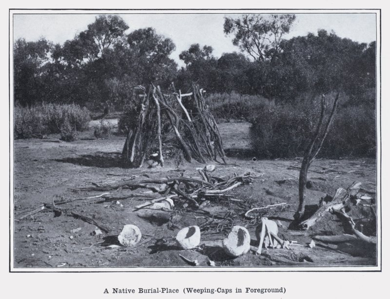 A Native Burial-Place, Weeping-Caps in Foreground by Photographer Australian