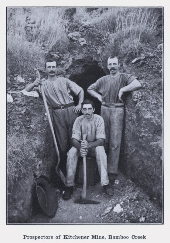 Prospectors of Kitchener Mine, Bamboo Creek by Photographer Australian