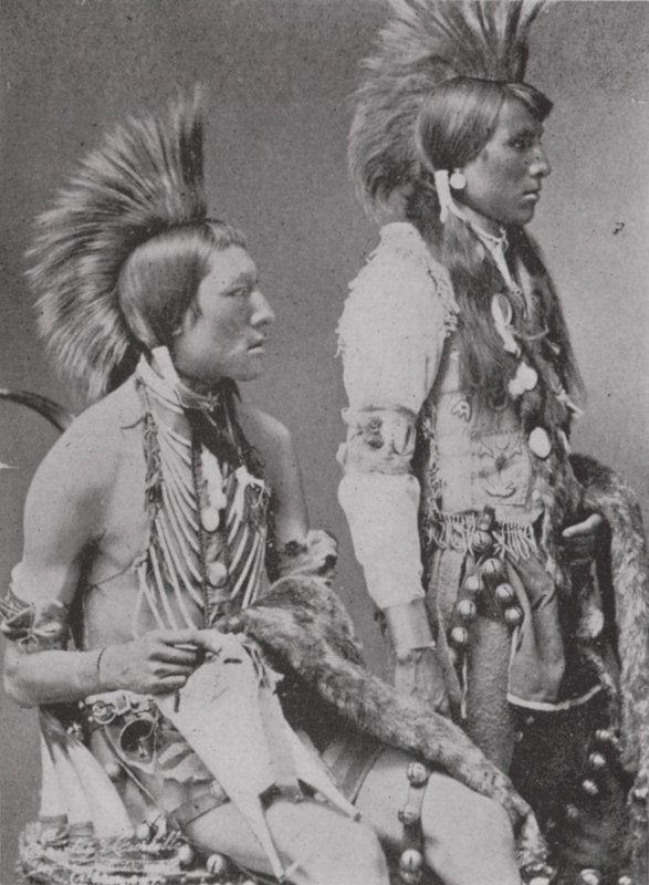 Two Blackfoot Braves by Photographer Canadian