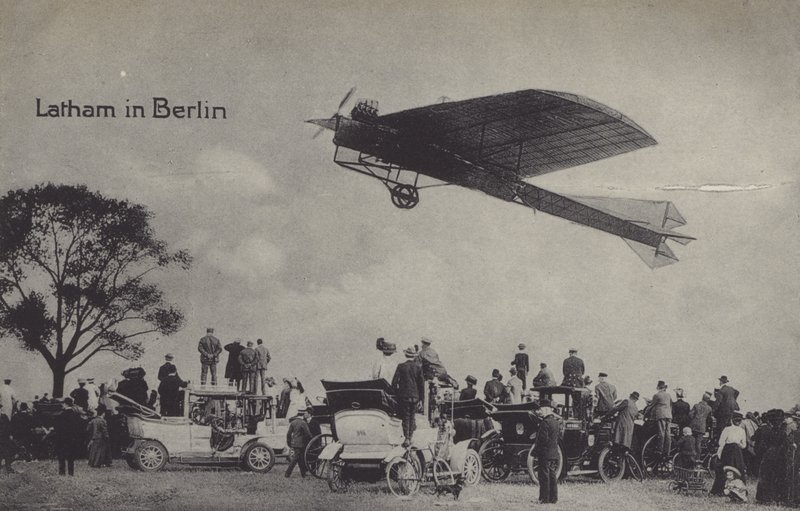 French aviator Hubert Latham in Berlin by Photographer German
