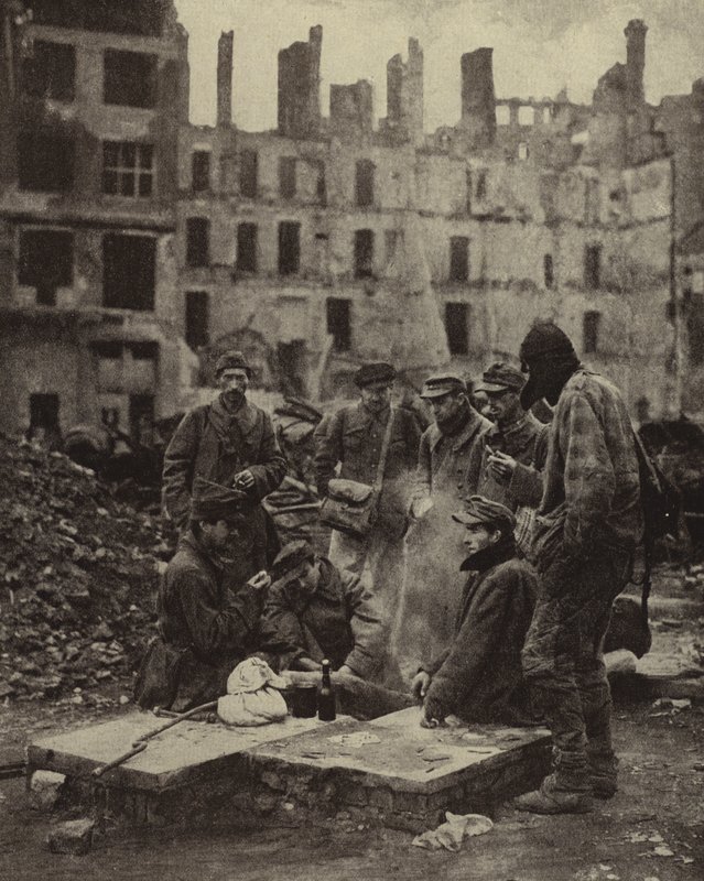 German prisoners of war released from captivity in the Soviet Union amid the ruins of Berlin by Photographer German