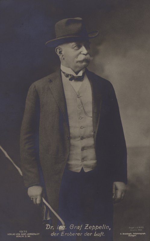 Graf Ferdinand von Zeppelin, German Airship Designer and Constructor by Photographer German