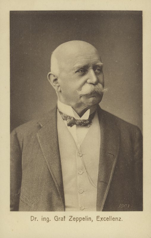 Graf Ferdinand von Zeppelin, German Airship Designer and Constructor by Photographer German