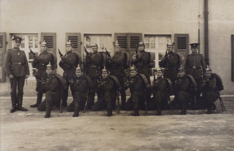 Group of German army infantry soldiers by Photographer German
