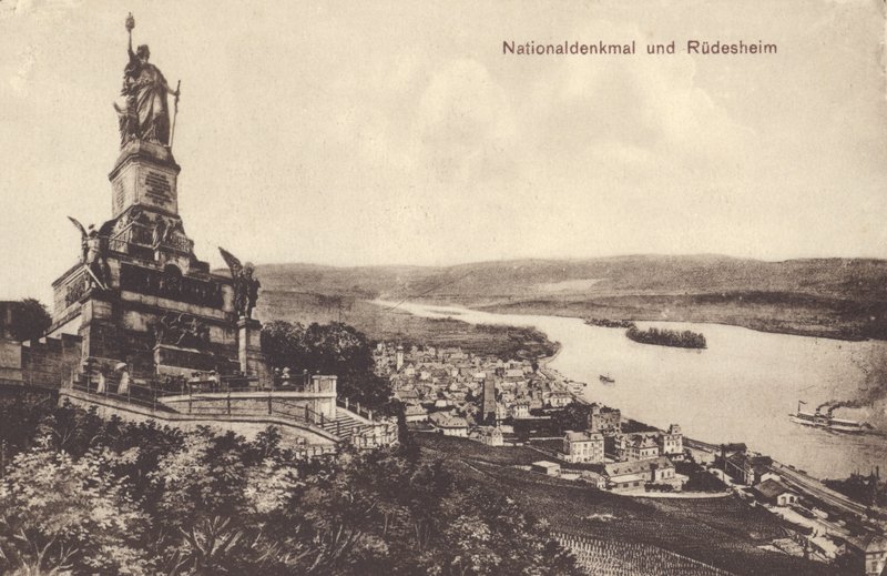 National Monument Commemorating the Unification of Germany, Rudesheim am Rhein, Hesse by Photographer German