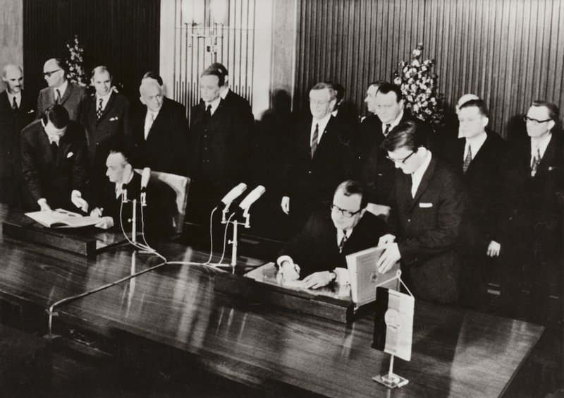 On 26 May 1972 the Traffic Treaty, the First State Treaty Between the German Democratic Republic and the Federal Republic of Germany, was Signed in the GDR Capital, Berlin by Photographer German