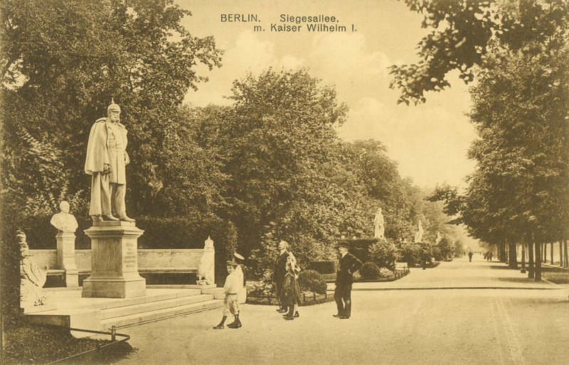 Siegesallee and Statue of Kaiser Wilhelm I, Berlin by Photographer German