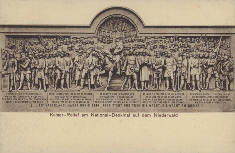 The Kaiser, relief on the Nationaldenkmal, monument commemorating the unification of Germany, Rudesheim am Rhein, Hesse by Photographer German