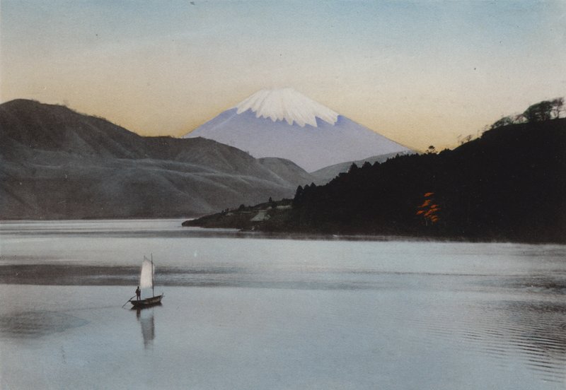 Japan, c.1912: Mount Fuji from Hakone Lake by Photographer Japanese