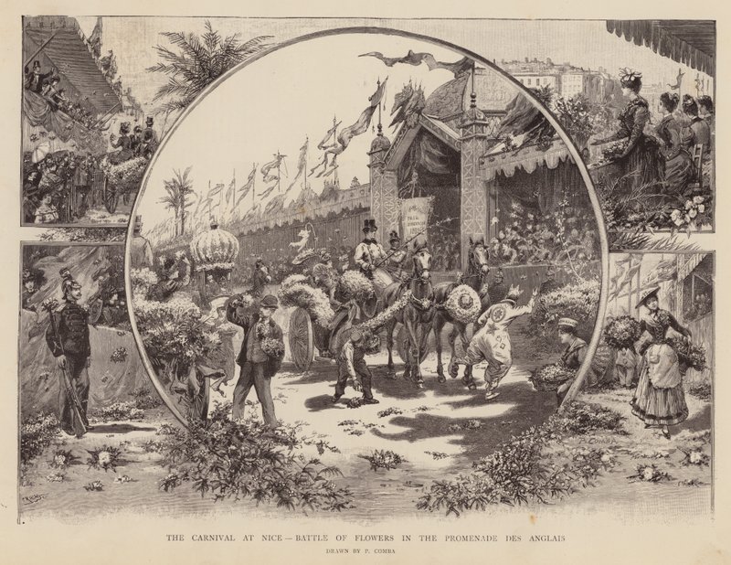 The carnival at Nice, Battle of Flowers in the Promenade des Anglais by Pierra Comba