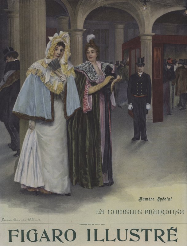 A Subscription Day at the Comedie-Francaise (Cover of Le Figaro Illustre, June 1897) by Pierre Carrier Belleuse