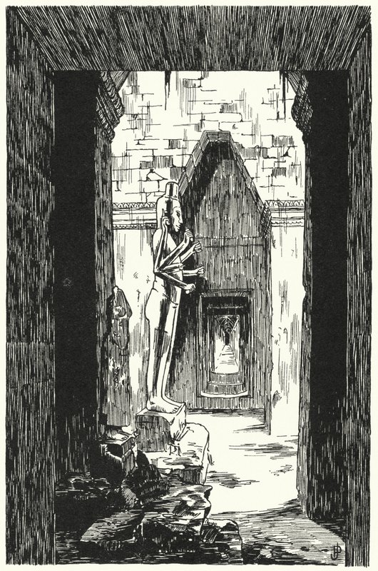 Giant Vishnu in a Side Entrance, Angkor Vat by Pierre Jeannerat de Beerski