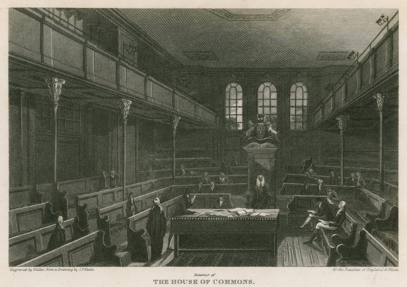 Interior of the House of Commons, Westminster, London by Pieter Jansz. Quast