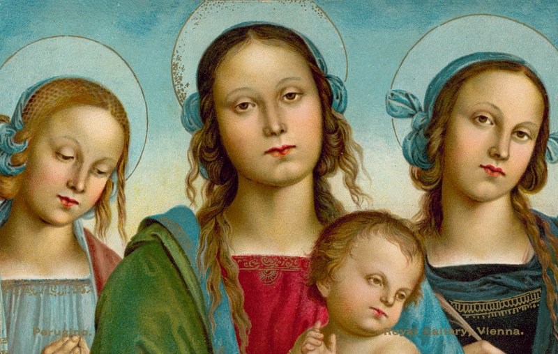 Virgin and Child between Saints Rosa and Catherine by Pietro (after) Perugino