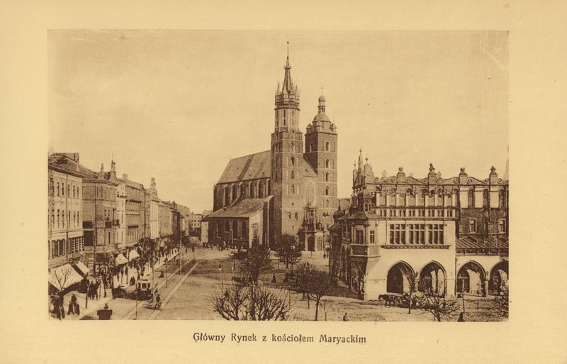 Krakow-Krakau: Main Market Square with St. Mary