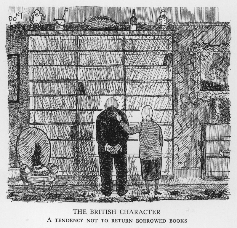 The British Character, A Tendency Not to Return Borrowed Books by Pont