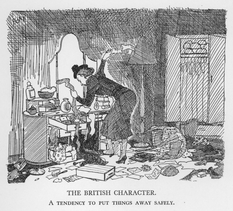The British Character, A Tendency to Put Things Away Safely by Pont