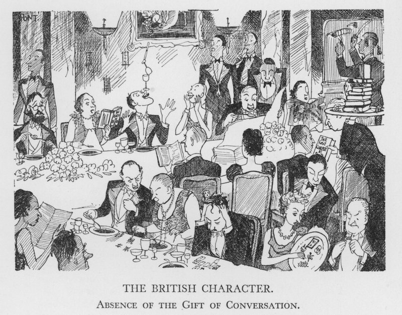 The British Character, Absence of the Gift of Conversation by Pont