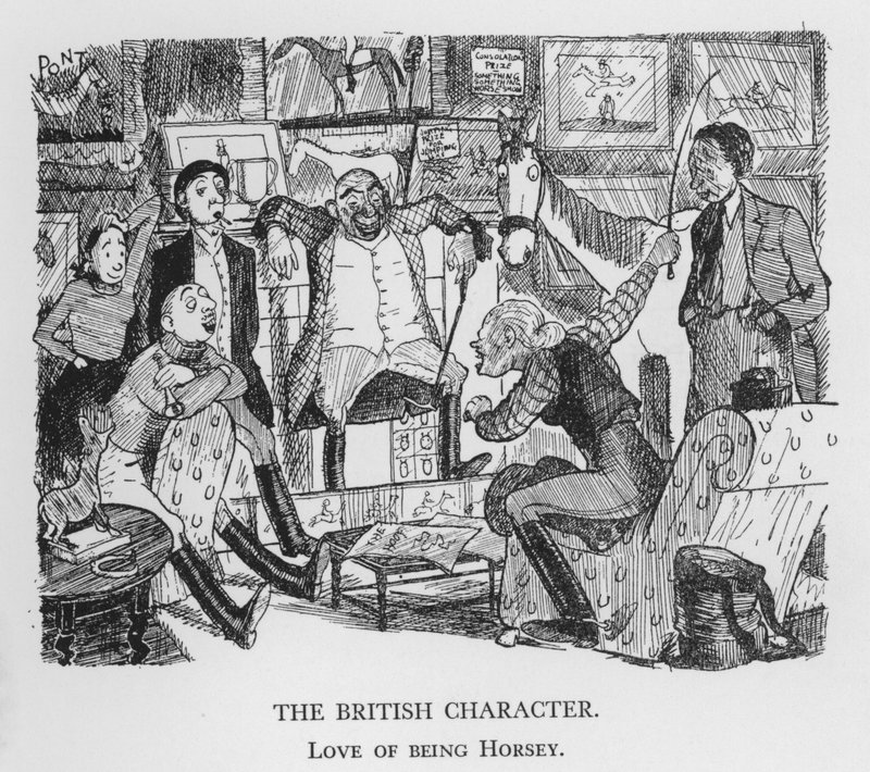 The British Character, Love of Being Horsey by Pont