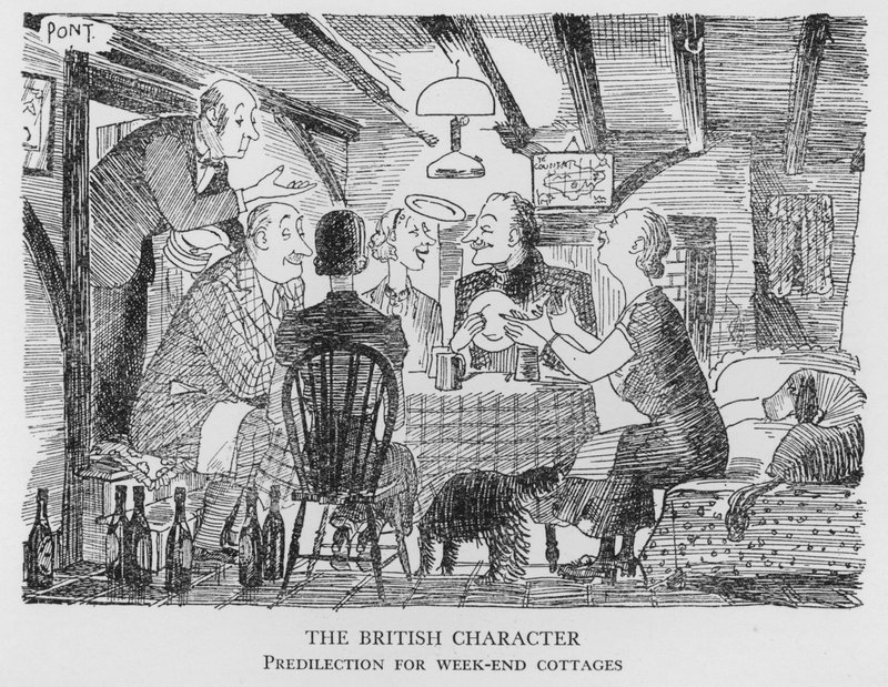 The British Character, Predilection for Week-End Cottages by Pont