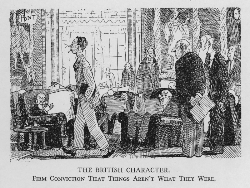 The British character; Firm conviction that things aren