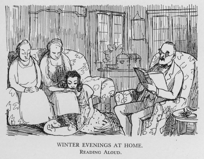 Winter evenings at home; reading aloud by Pont