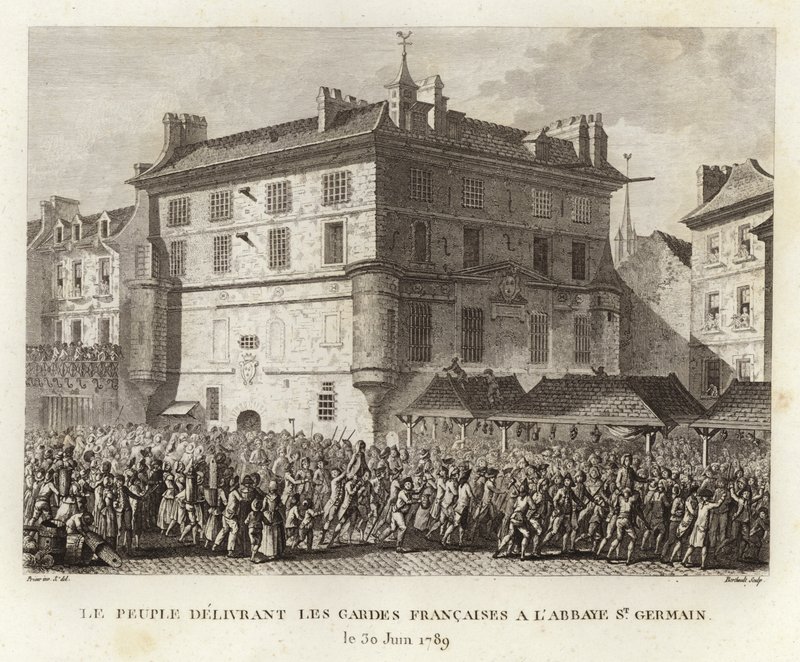 The people delivering the French guards at the abbey of St Germain by Prieur