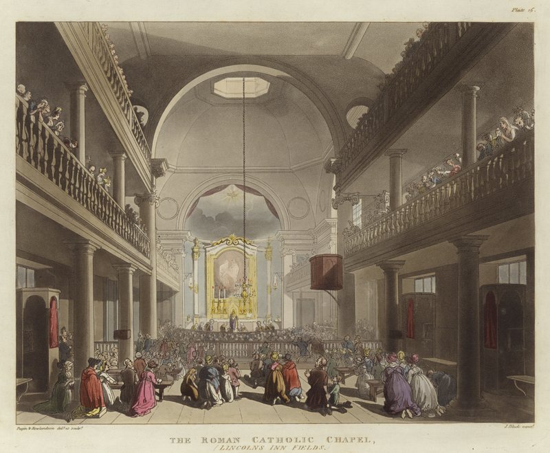 The Roman Catholic Chapel by Pugin and Rowlandson