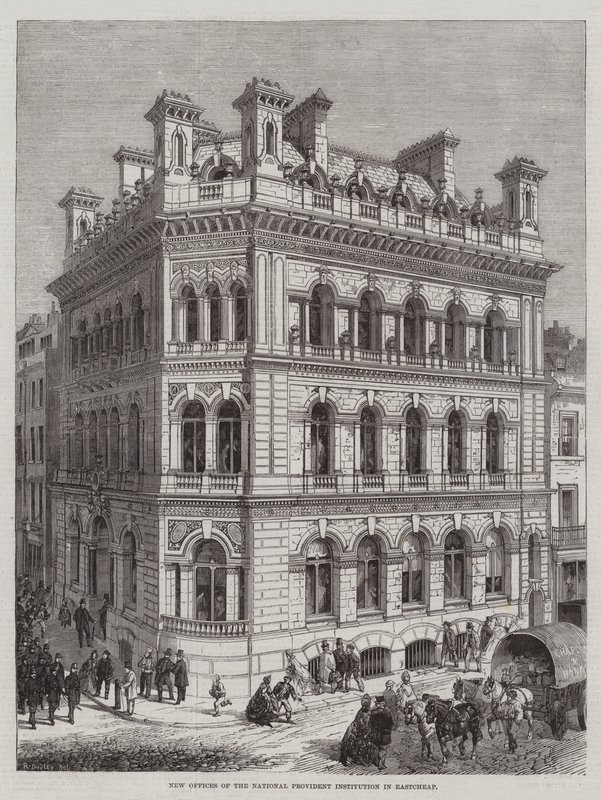 New Offices of the National Provident Institution in Eastcheap by R. Dudley