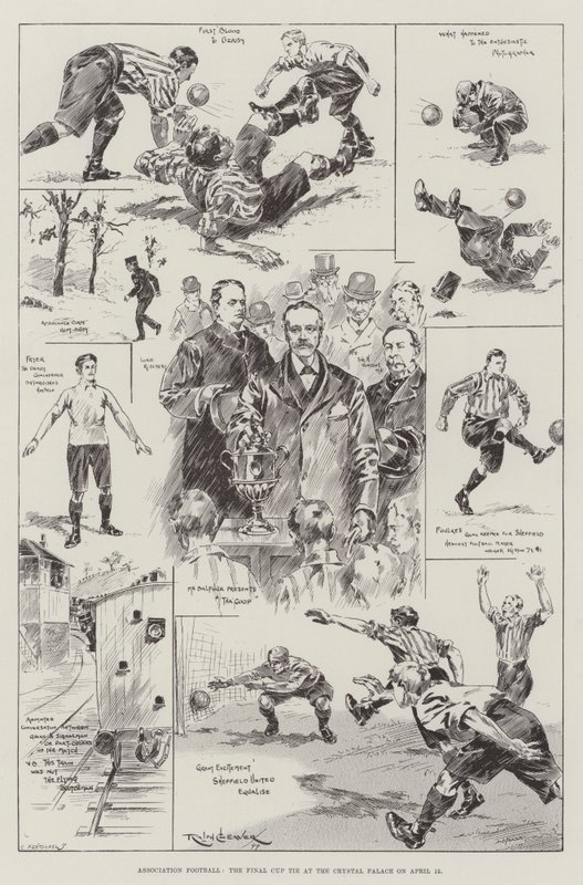 Association Football, the Final Cup Tie at the Crystal Palace on 15 April by Ralph Cleaver