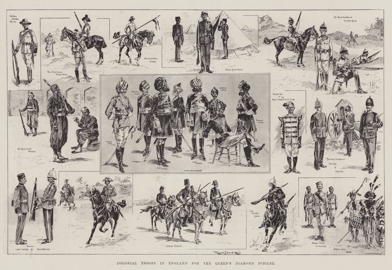 Colonial Troops in England for the Queen
