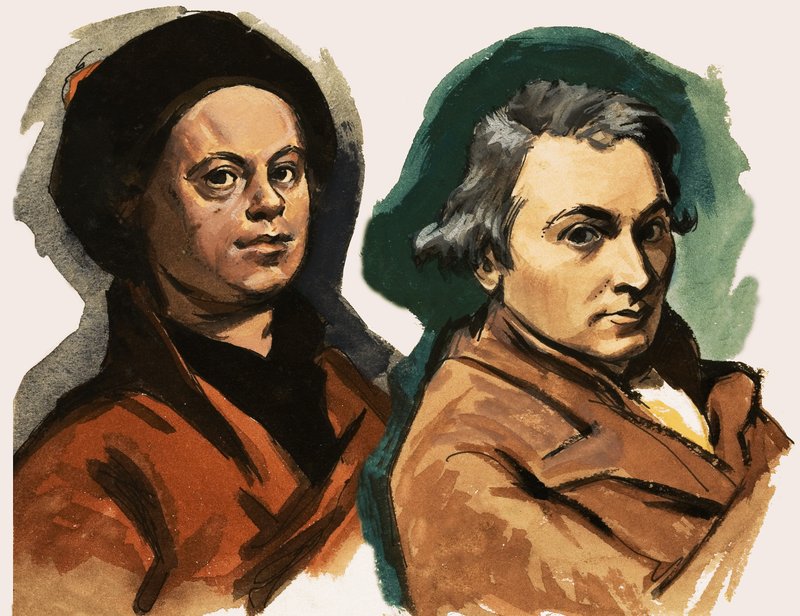 William Hogarth and George Romney by Ralph Bruce