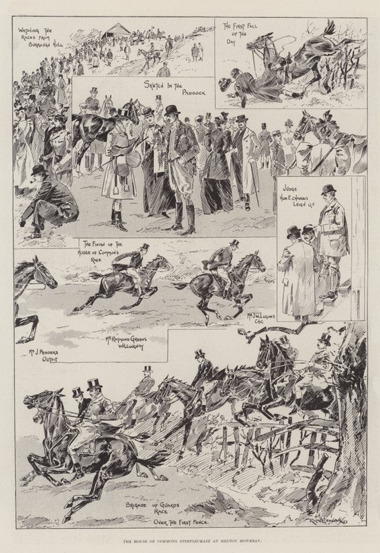 The House of Commons Steeplechase at Melton Mowbray by Ralph Cleaver