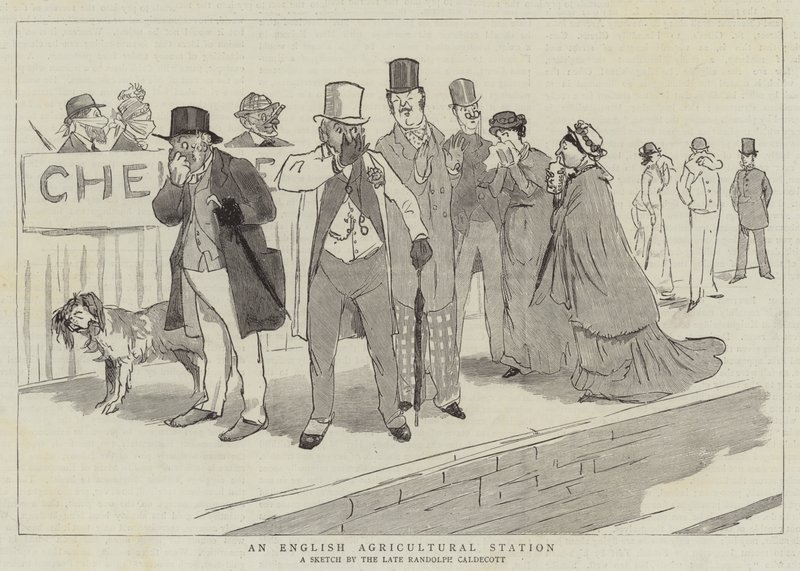 An English Agricultural Station by Randolph Caldecott