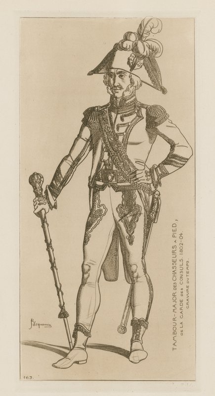Drum Major of chasseurs a pied of the consular guard by Raphael Jacquemin