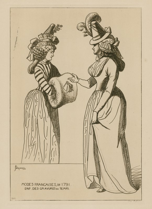 French Fashions of 1791 by Raphael Jacquemin