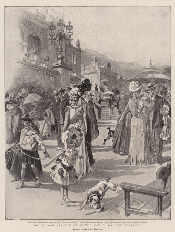 Folly and Fashion at Monte Carlo, on the Terraces by Reginald Thomas Cleaver