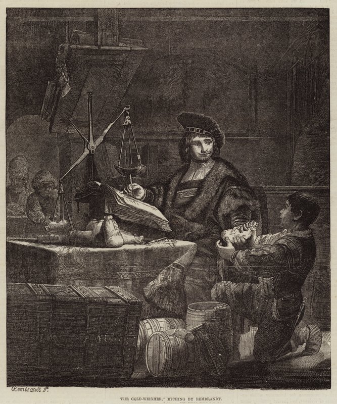 The Gold-Weigher by Rembrandt van Rijn