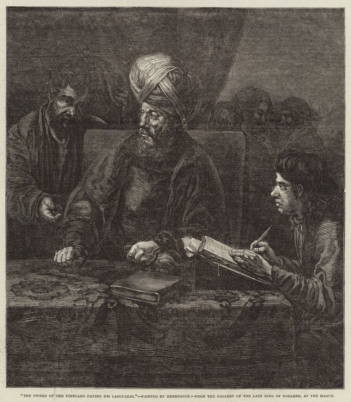 The Owner of the Vineyard Paying His Labourers by Rembrandt van Rijn