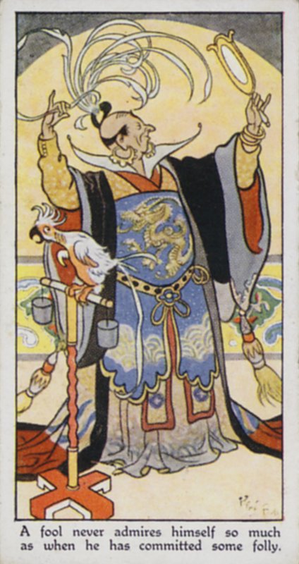 Eastern Proverb: A fool never admires himself so much as when he has committed some folly by René Bull