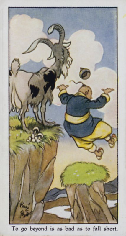 To go beyond is as bad as to fall short by René Bull