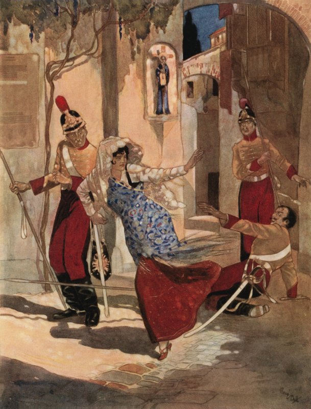 With One Bound She Leapt Over Me and Set Off Running by René Bull